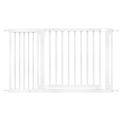 Safetots Wooden Elegance Gate - White, 135cm - 143cm