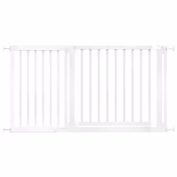 Safetots Wooden Elegance Gate - White, 145cm - 153cm