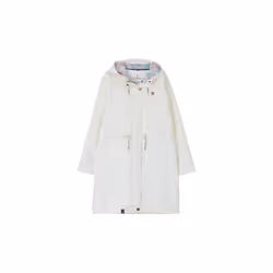 LightHouse Women's Pippa Coat - Ladies 3/4 length Waterproof Spring Summer Outdoor Coat with Hood - 8, Coconut