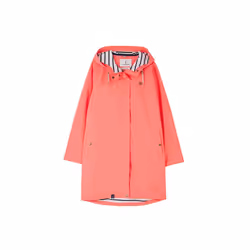 LightHouse Women's Long Beachcomber Jacket - Ladies 3/4 length Windproof Spring Summer Outdoor Coat with Hood - 10, Deep Cora ...