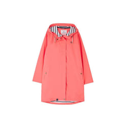 LightHouse Women's Long Beachcomber Jacket - Ladies 3/4 length Windproof Spring Summer Outdoor Coat with Hood - 10, Deep Coral