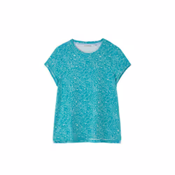 LightHouse Women's Causeway Short Sleeve Tee - Ladies Cotton Stretch T-Shirt - 18, Soft Teal Floral
