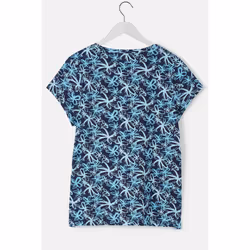 Ariana Womens T-Shirt - UK 20, Navy Floral