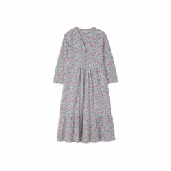 LightHouse Women's Katie Midi Dress - Ladies' Cotton Stretch V-Neck Casual Dress with Pockets - 16, Ditsy Floral