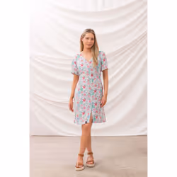 Frankie Womens Dress - UK 8, Pastel Floral