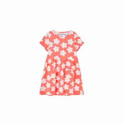 LightHouse Girls' Marnie Jersey Dress - Kids' Cotton Stretch Dress - 3-4 Yrs, Floral Print
