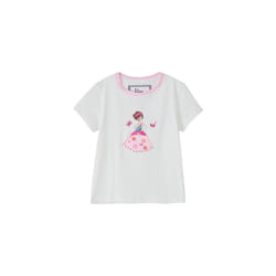 LightHouse Girls Causeway Tee - Kids Short-Sleeved Cotton Stretch T-Shirt - 5-6 Yrs, Princess Print