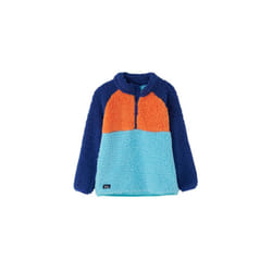 LightHouse Boys' Caden Boys Fleece - Kids' Funnel Necked Half-Zip Fleece - 2-3 Yrs, Navy Blue Orange