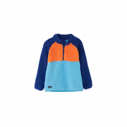 LightHouse Boys' Caden Boys Fleece - Kids' Funnel Necked Half-Zip Fleece - 3-4 Yrs, Navy Blue Orange
