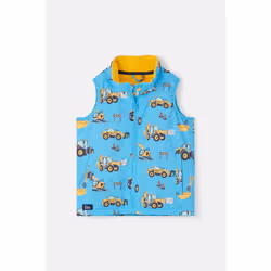 Alex Kids Printed Gilet - 4-5 Yrs, Tractor Wind Turbine