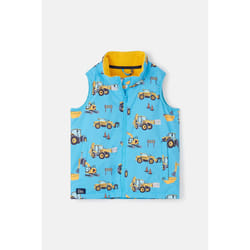 Alex Kids Printed Gilet - 4-5 Yrs, Tractor Wind Turbine
