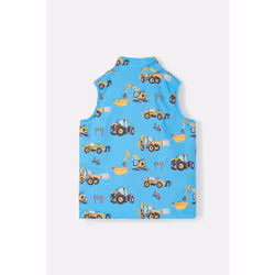 Alex Kids Printed Gilet - 5-6 Yrs, Tractor Wind Turbine