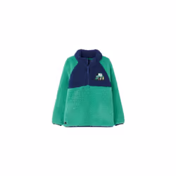 LightHouse Boys' Caden Boys Fleece - Kids' Funnel Necked Half-Zip Fleece - 2-3 Yrs, Green Tractor