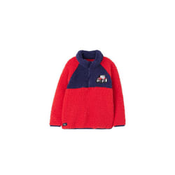 LightHouse Boys' Caden Boys Fleece - Kids' Funnel Necked Half-Zip Fleece - 5-6 Yrs, Red Tractor