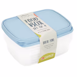 24x Wham Food Storage Containers Lunch Box Plastic Tubs With Lid 1L
