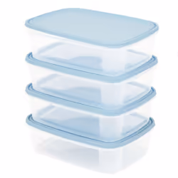 24x Wham Food Storage Containers Lunch Box Plastic Tubs With Lid 1L