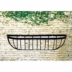 Large Wall Trough Planter 30 Inch Wrought Iron Wall Mounted Basket
