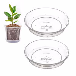 2 Clear Orchid Plant Pot Saucer Dish For 11cm-18cm Orchid Pots 14cm