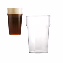 100 Rigid Plastic Pint Glasses Pint To Brim Reusable Catering Glass