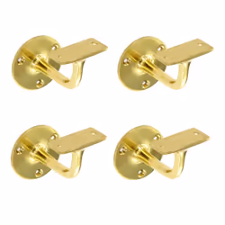 4 Brass Staircase Handrail Bracket Brass 63mm With Screws S2575