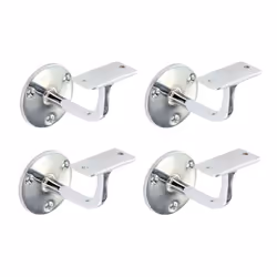 4 Chrome Staircase Handrail Bracket Chrome On Brass 63mm plus Screws