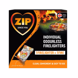 108 Zip Fire Lighters Individual odourless Cubes Instant Light BBQ