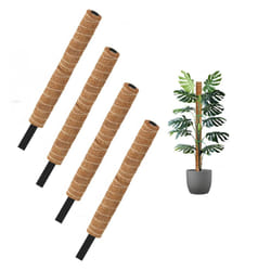 4 Coco Fibre Moss Pole Climbing Plant Support Cane Non Extendable 60cm