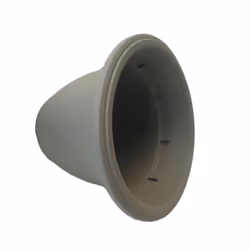 Small Grey Round Plant Pot 20cm Plastic Bell Planter Flower Pot