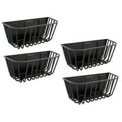 4x 62cm Black Manger Wall Trough Planter Basket Plastic Hay Manger
