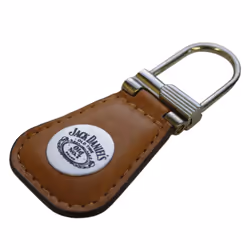 Jack Daniels Leather Keyring With Plaque