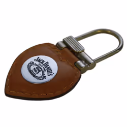 Jack Daniels Leather Keyring With Plaque