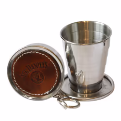 Jack Daniels Western Leather Collapsible Cup