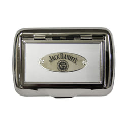 Jack Daniels Oval Satin Chrome Tobacco Tin