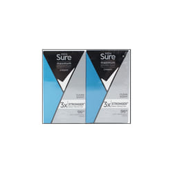 Sure Men Maximum Protection Anti-Perspirant Cream Deodorant, 2 x 45ml