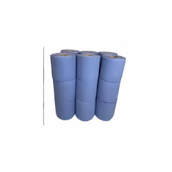 18 Blue Centre Feed 2 Ply Embossed Paper Wipe Pull Rolls Wipes Kitchen Towel