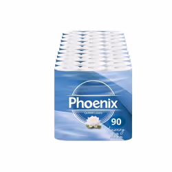 Phoenix Soft Non Fragranced Luxury 90 Toilet Rolls Quilted White 3 Ply