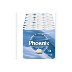 Phoenix Soft Non Fragranced Luxury 90 Toilet Rolls Quilted White 3 Ply