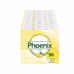 Phoenix 3 Ply 90 Toilet Rolls lemon Fragrance 10 x 9