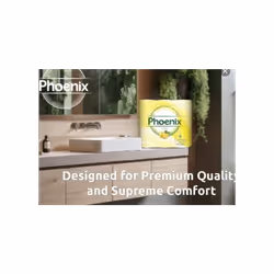 Phoenix 3 Ply 90 Toilet Rolls lemon Fragrance 10 x 9
