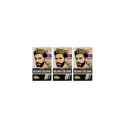 3 x Bigen Men's Beard Colour | No Ammonia Formula with Aloe Extract & Olive Oil - 101 Natural Black