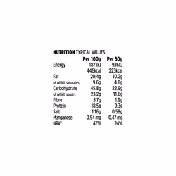 TREK High Protein Flapjack Salted Caramel - Gluten Free - Plant Based - Vegan Snack - 50g x 16 bars