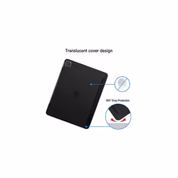 JETech Case for iPad Pro 12.9-Inch (6th/5th Generation, 2022/2021 Model), Slim Stand Hard Back Shell Smart Cover with Auto Wake/Sleep (Black