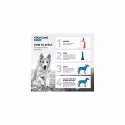 FRONTLINE Spot On Flea & Tick Treatment for Large Dogs (20-40 kg) - 3 Pipettes, Flea And Tick Treatment For Dogs