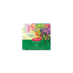 Academy Colouring Pencils Set of 24 in Tin Box Blendable Multicolour Artists Pencils Ideal for Colouring Drawing Illustration Premium Hobbyist Quality