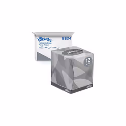 Facial Tissue Cube 8834 2 Ply Boxed Tissues 12 Tissue Boxes x 88 White Facial Tissues 1056 sheets