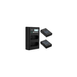 2 x 1500mAh ENEL14 Battery ENEL14a Battery Dual LCD ChargerCompatible with Nikon D5600 D5500 D5300 D5200 D5100 D3500 D3400 D3300 D3200 D3100Coolpix