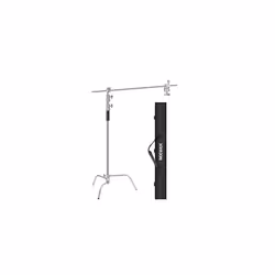 10 Feet3 Meters CStand Light Stand with 4 Feet12 Meters Extension Boom Arm 2 Pieces Grip Head and Carry Bag for Photography S ...