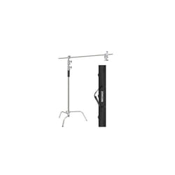 10 Feet3 Meters CStand Light Stand with 4 Feet12 Meters Extension Boom Arm 2 Pieces Grip Head and Carry Bag for Photography Studio Video Reflector
