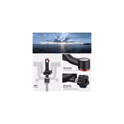 GM101 Professional Heavy Duty Aluminum Alloy Gimbal Tripod Head with Quick Release Plate Bearing Structure Supports Smoother 360 Degree Panoramic