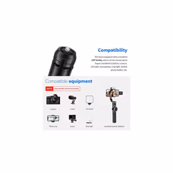 Metal Mini Tripod Desktop Tabletop Stand Compact Tripod Compatible with Crane M2 Smooth Q2 Gimbal Handle Grip Stabilizer and All Cameras
